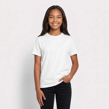 Teenager T-Shirt - personalisierbare Vorder- und Rückseite - Weiß