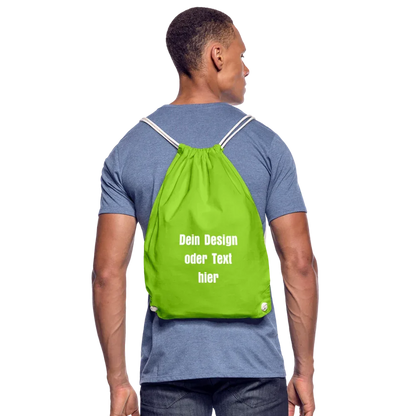 Turnbeutel - personalisierbar - Neongrün