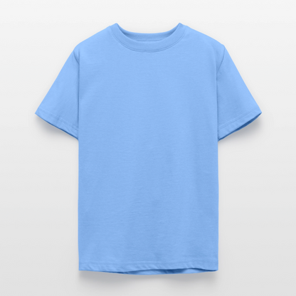 Teenager T-Shirt - personalisierbare Vorder- und Rückseite - Himmelblau