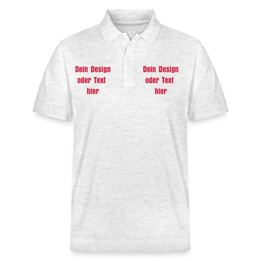 Stanley/Stella Unisex Bio-Poloshirt PREPSTER - personalisierbar - Weiß meliert