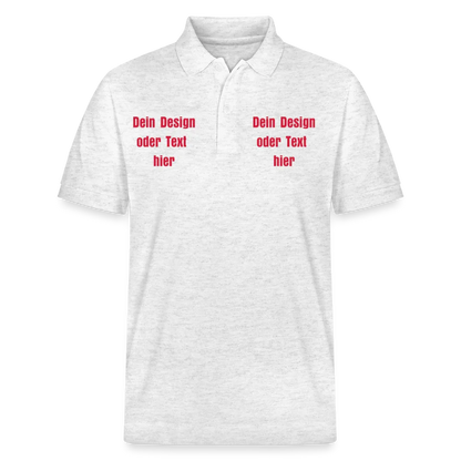 Stanley/Stella Unisex Bio-Poloshirt PREPSTER - personalisierbar - Weiß meliert