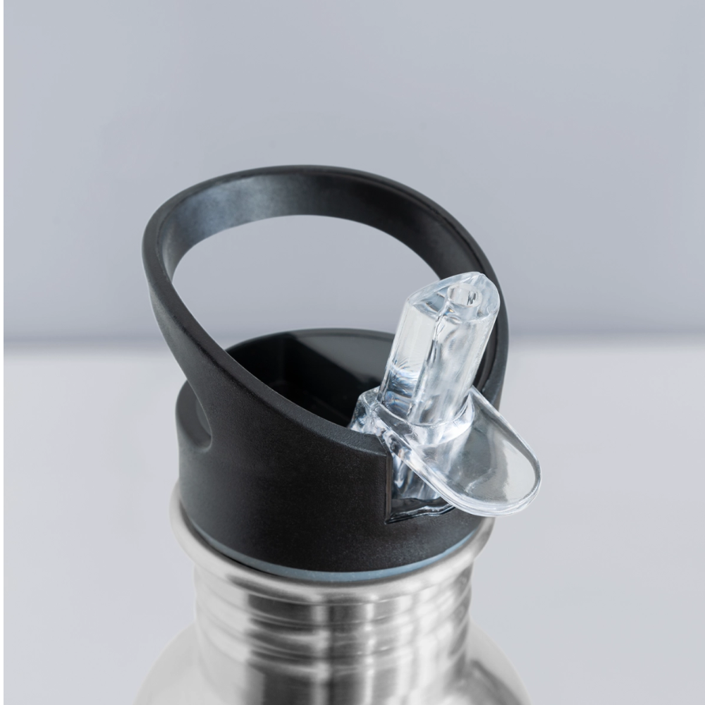 Trinkflasche Edelstahl 600 ml - personalisierbar - Lightsilver