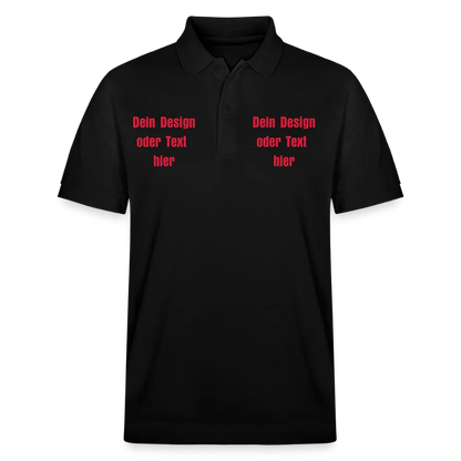 Stanley/Stella Unisex Bio-Poloshirt PREPSTER - personalisierbar - Schwarz