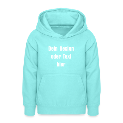 Teenager Hoodie - personalisierbare Vorder- und Rückseite - Pfefferminze