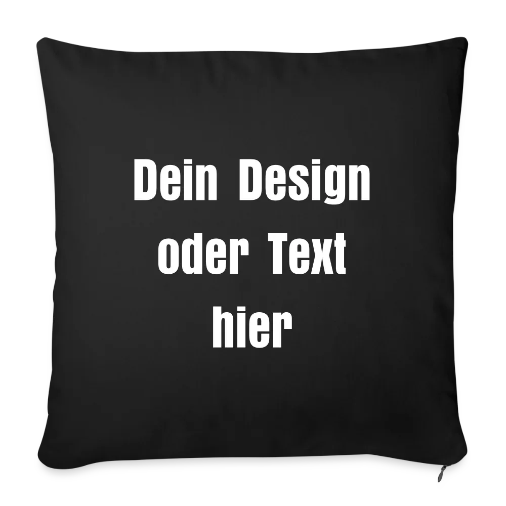 Sofakissen mit Füllung 44 x 44 cm - personalisierbar - Schwarz