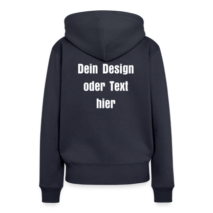 Frauen Premium Hoodie - personalisierbare Vorder- und Rückseite - Navy