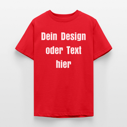 Teenager T-Shirt - personalisierbare Vorder- und Rückseite - Rot