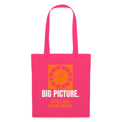 Big Picture. Details sind für die anderen. Stoffbeutel, Farbe Azalea