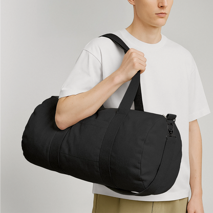 Stanley/Stella recycelte Canvas Duffle Bag - personalisierbar - Schwarz