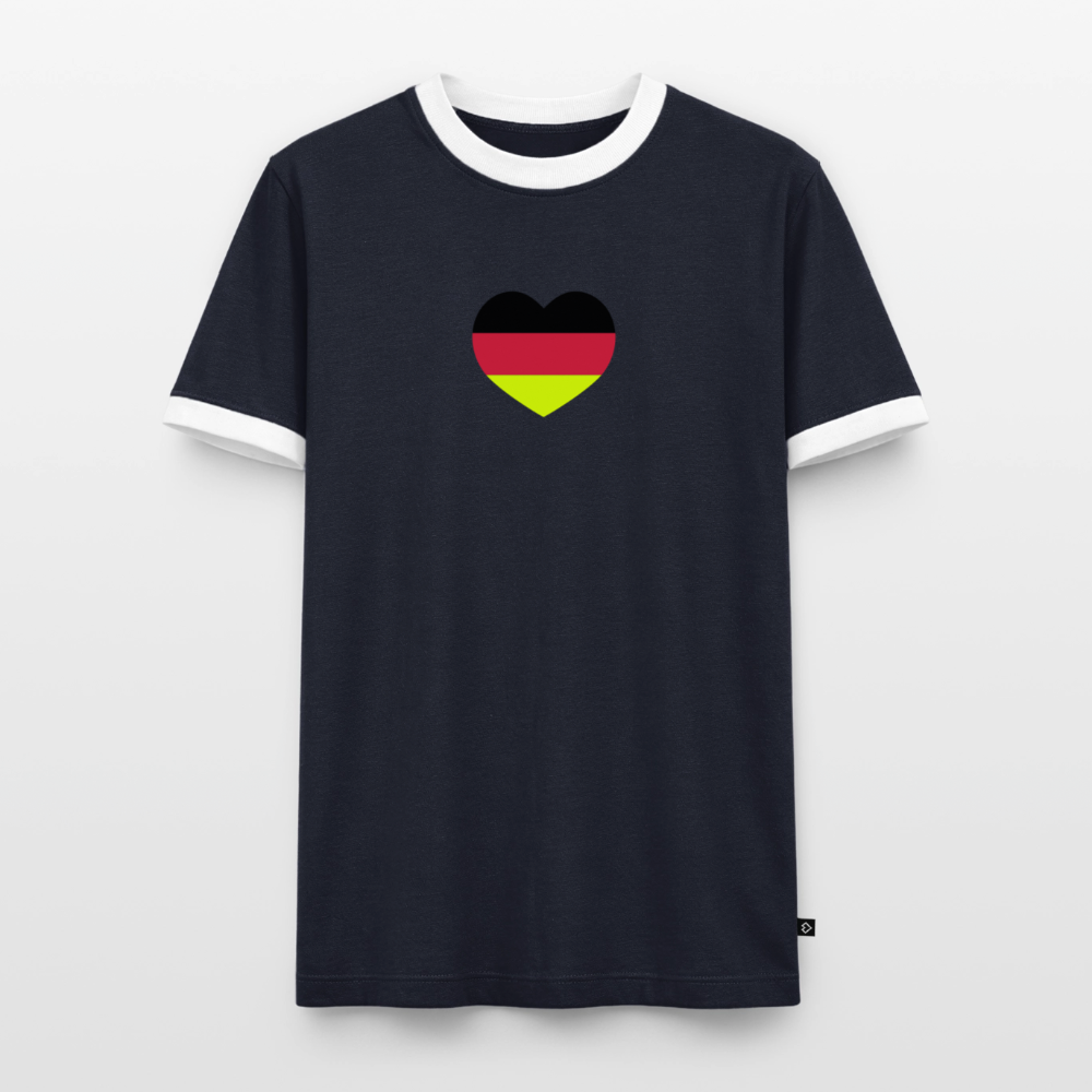 Männer T-Shirt Fussball "Spielmacher" - Navy/Weiß 