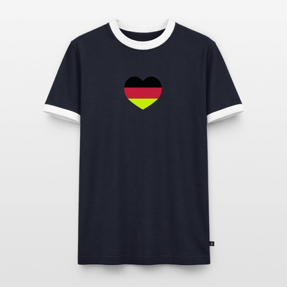 Männer T-Shirt Fussball "Spielmacher" - Navy/Weiß 