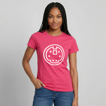 "PS/2" Motiv-T-Shirt für Frauen, Farbe Azalea