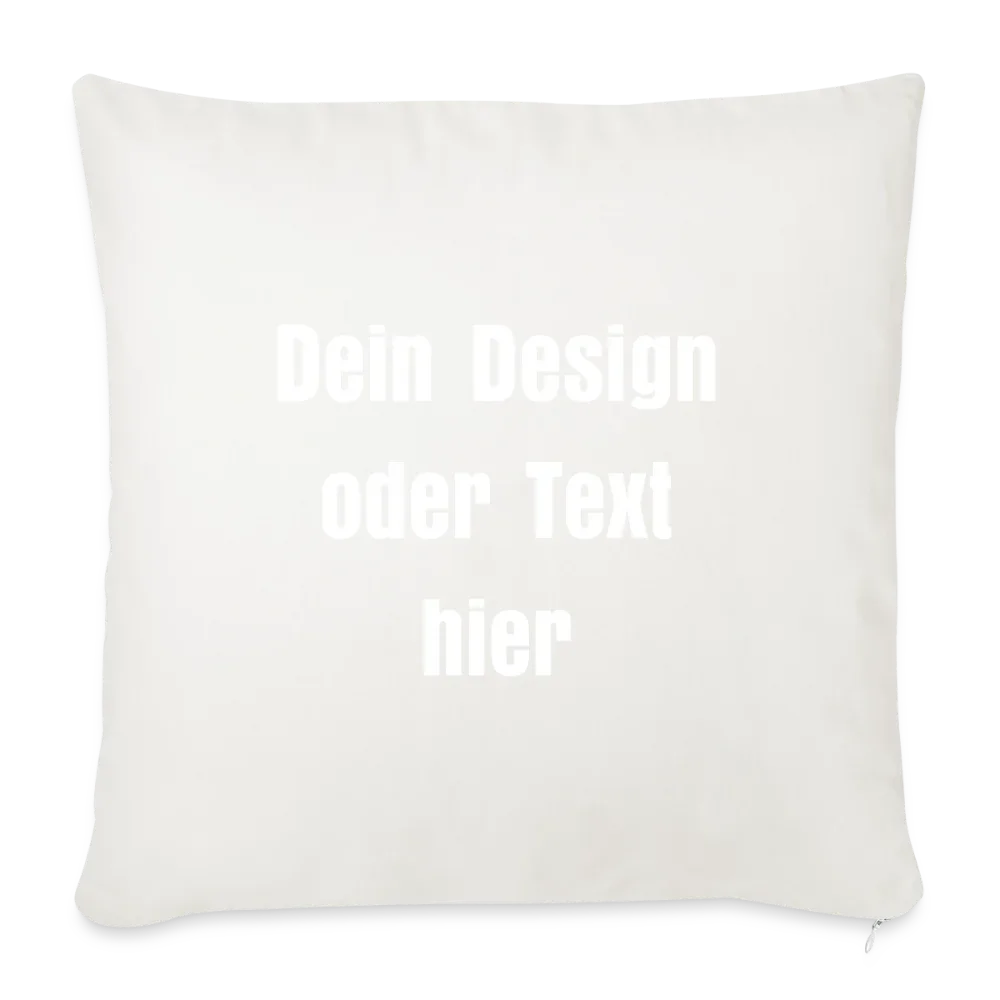 Sofakissenbezug 44 x 44 cm - personalisierbar - Naturweiß 