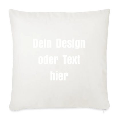 Sofakissenbezug 44 x 44 cm - personalisierbar - Naturweiß 