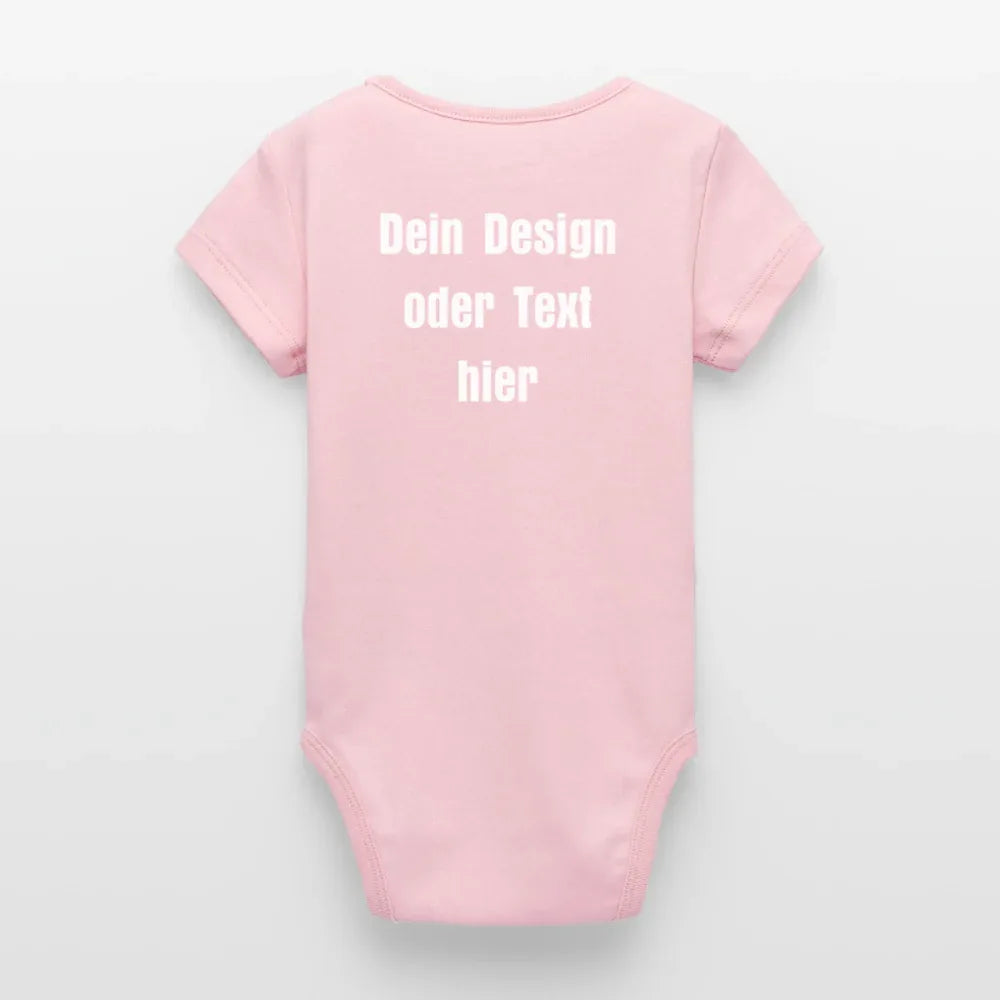 Stanley/Stella Baby Bio Kurzarm-Body - personalisierbar - Hellrosa
