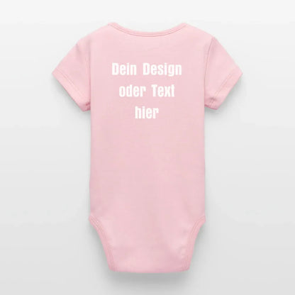 Stanley/Stella Baby Bio Kurzarm-Body - personalisierbar - Hellrosa