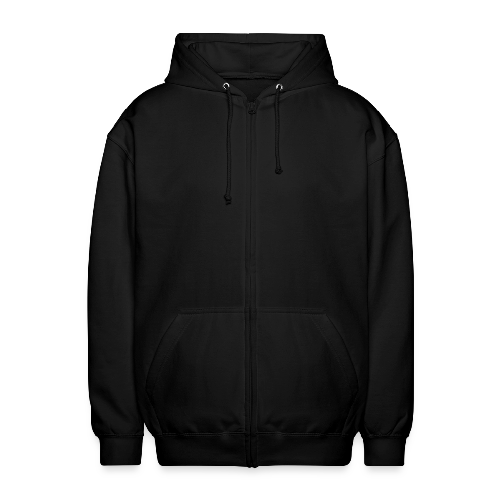 Unisex Kapuzenjacke - personalisierbare Vorder- und Rückseite - Schwarz