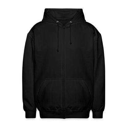 Unisex Kapuzenjacke - personalisierbare Vorder- und Rückseite - Schwarz