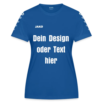 JAKO Frauen Trikot Team - personalisierbare Vorder- und Rückseite - Royalblau