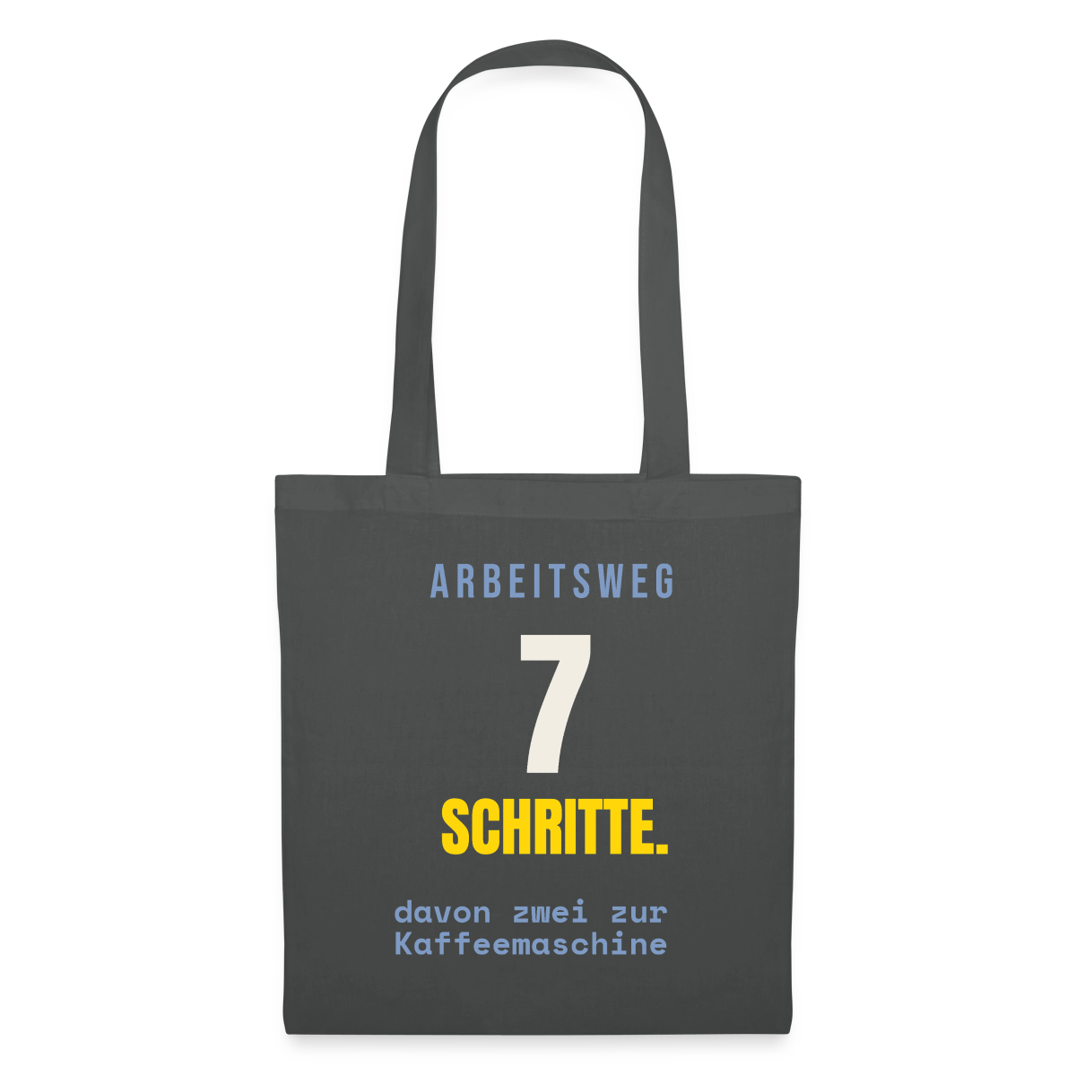 Arbeitsweg: sieben Schritte Stoffbeutel, Farbe Graphite