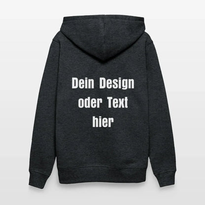Stanley/Stella Unisex Bio-Hoodie DRUMMER - personalisierbare Vorder- und Rückseite - Dunkelgrau meliert