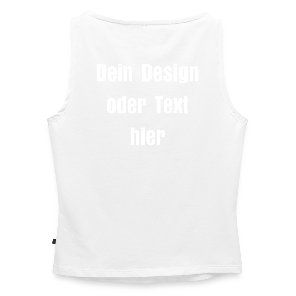 Frauen Tank Top mit U-Boot-Ausschnitt - personalisierbar - Weiß