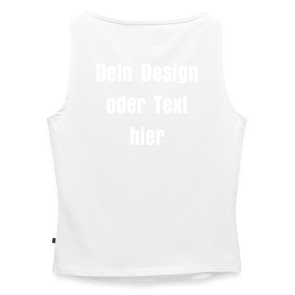 Frauen Tank Top mit U-Boot-Ausschnitt - personalisierbar - Weiß