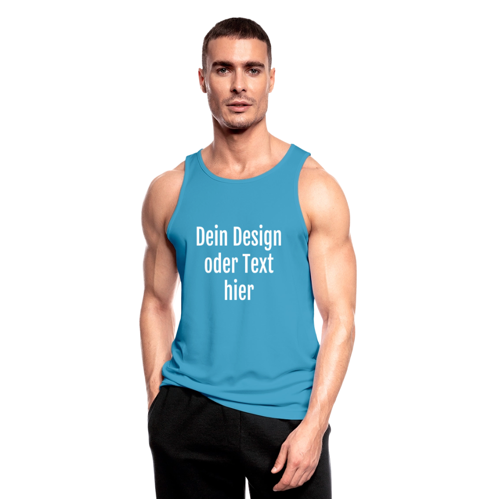 Funktionelles Männer Tank Top atmungsaktiv - personalisierbar - Saphirblau