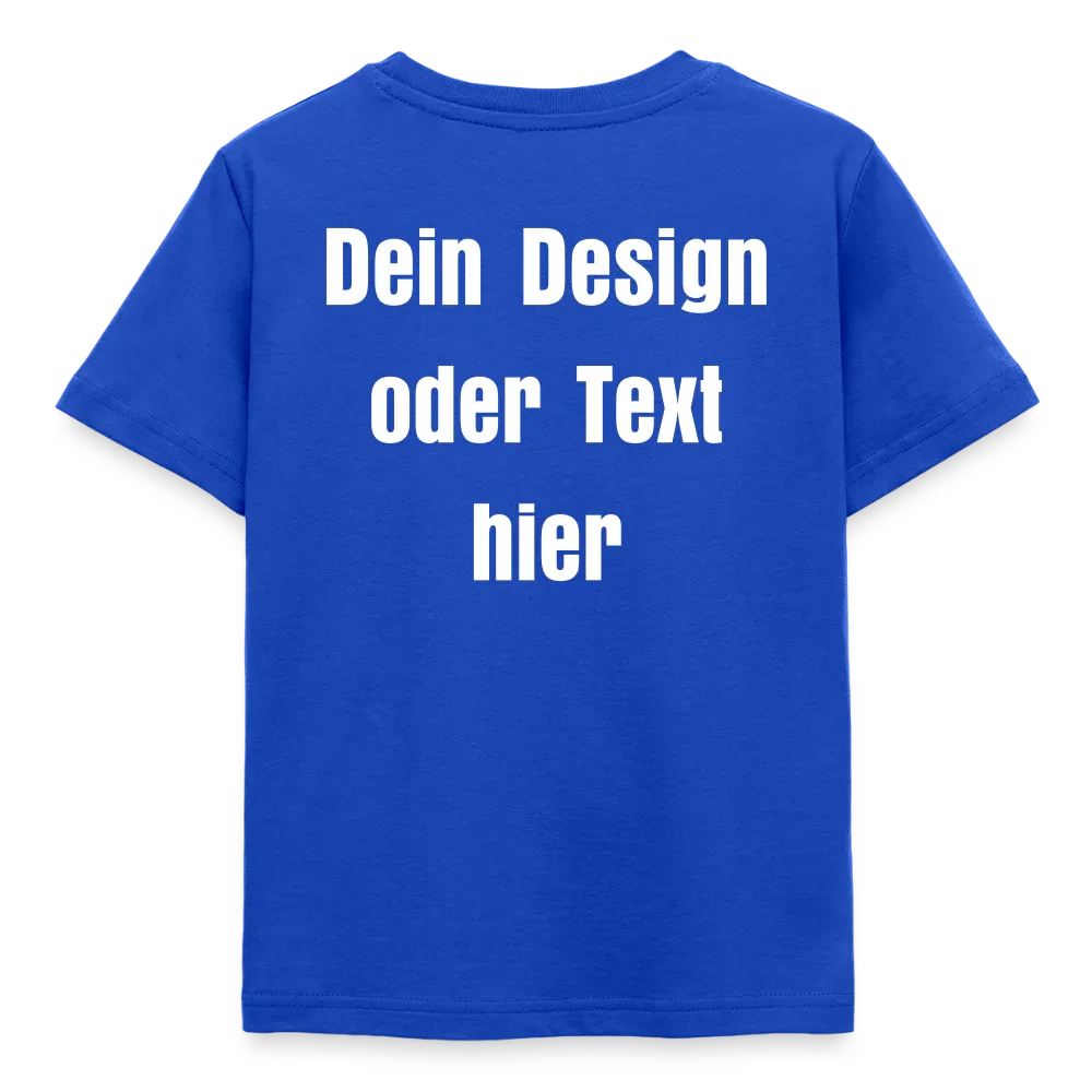 Kinder T-Shirt - personalisierbare Vorder- und Rückseite - Royalblau