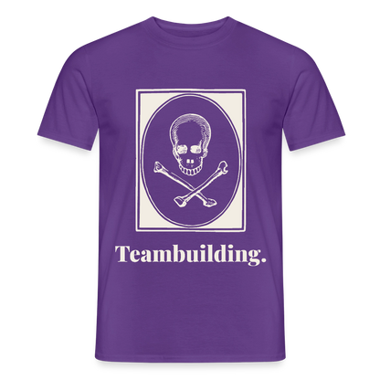 "Teambuilding." Motiv-T-Shirt für Männer, Farbe Lila