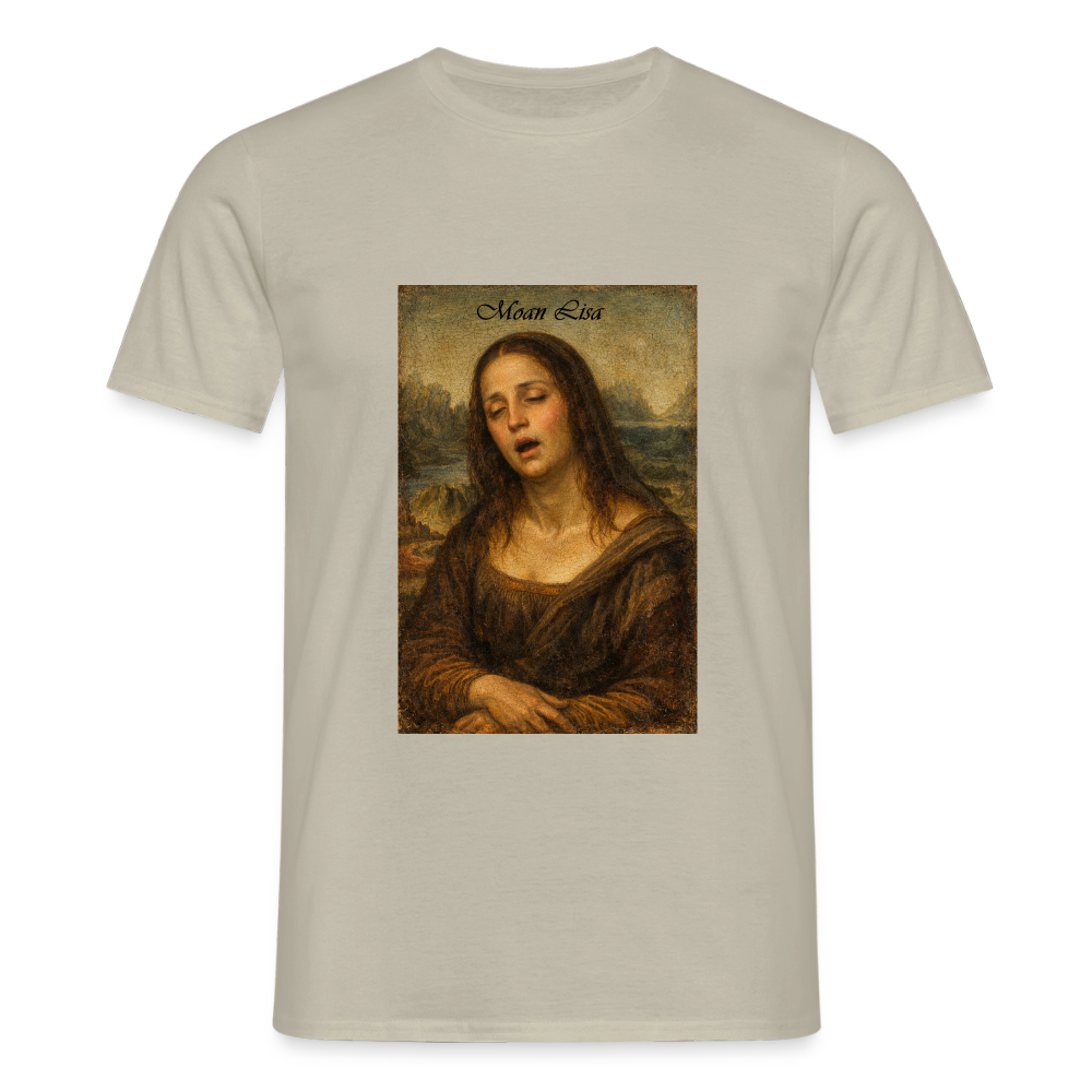 "Moan Lisa" Männer T-Shirt - Sandbeige