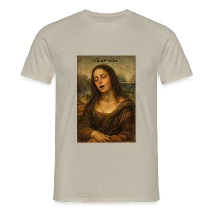 "Moan Lisa" Männer T-Shirt - Sandbeige