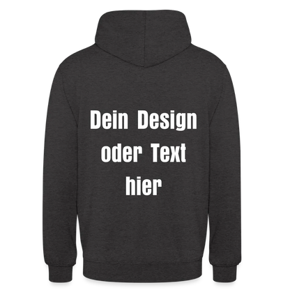 Unisex Hoodie - personalisierbare Vorder- und Rückseite - Anthrazit