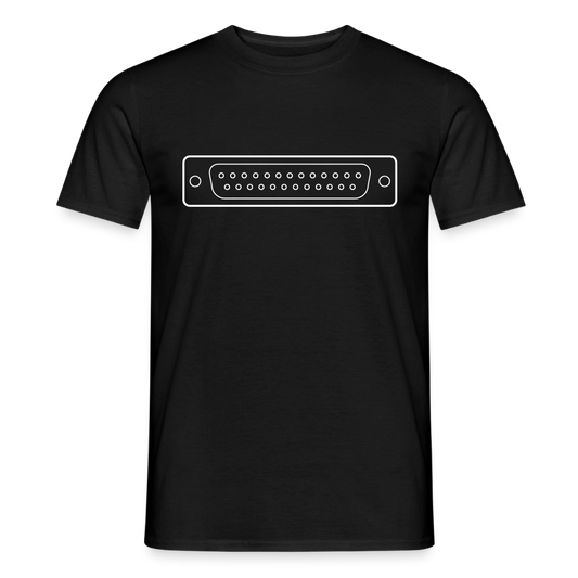 DB-25 LPT1 Retro T-Shirt für Herren - Schwarz