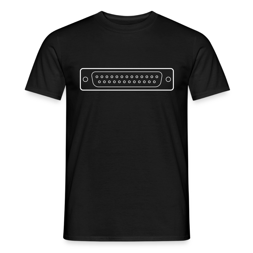 DB-25 LPT1 Retro T-Shirt für Herren - Schwarz
