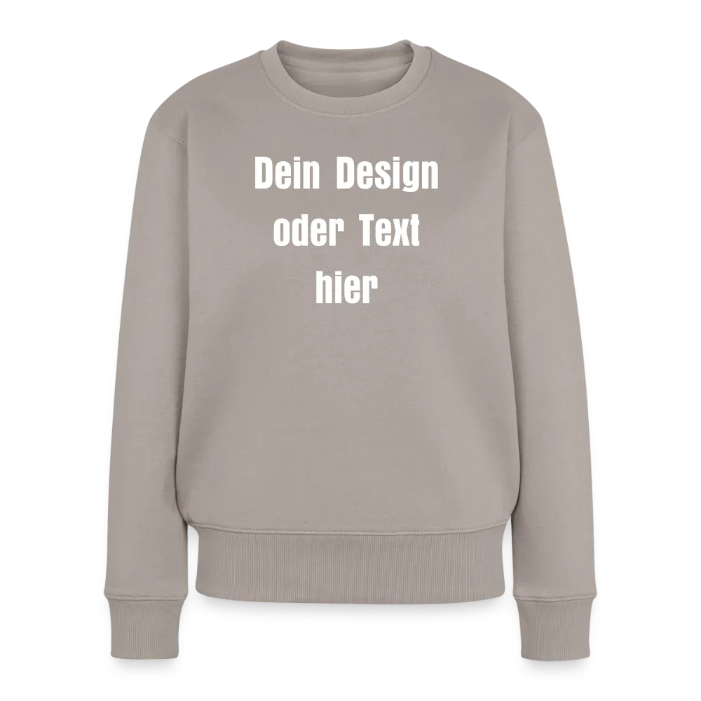 Frauen Premium Pullover - personalisierbar - Taupe