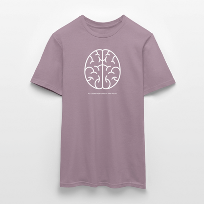 "Hirn" Motiv-T-Shirt für Männer - Lilagrau 