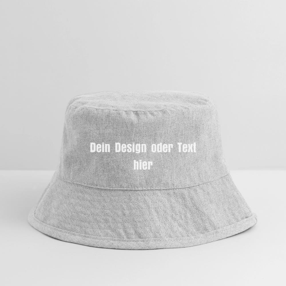 Stanley/Stella recycelter Bucket Hat - personalisierbar - Grau meliert