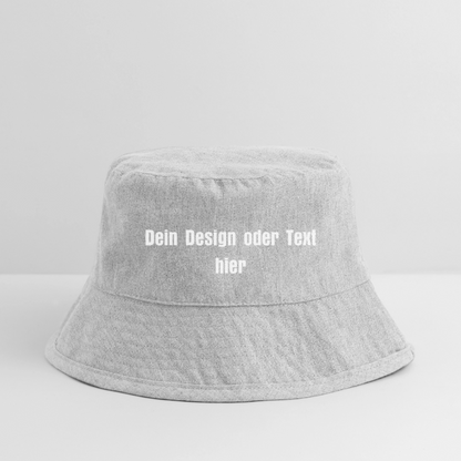 Stanley/Stella recycelter Bucket Hat - personalisierbar - Grau meliert