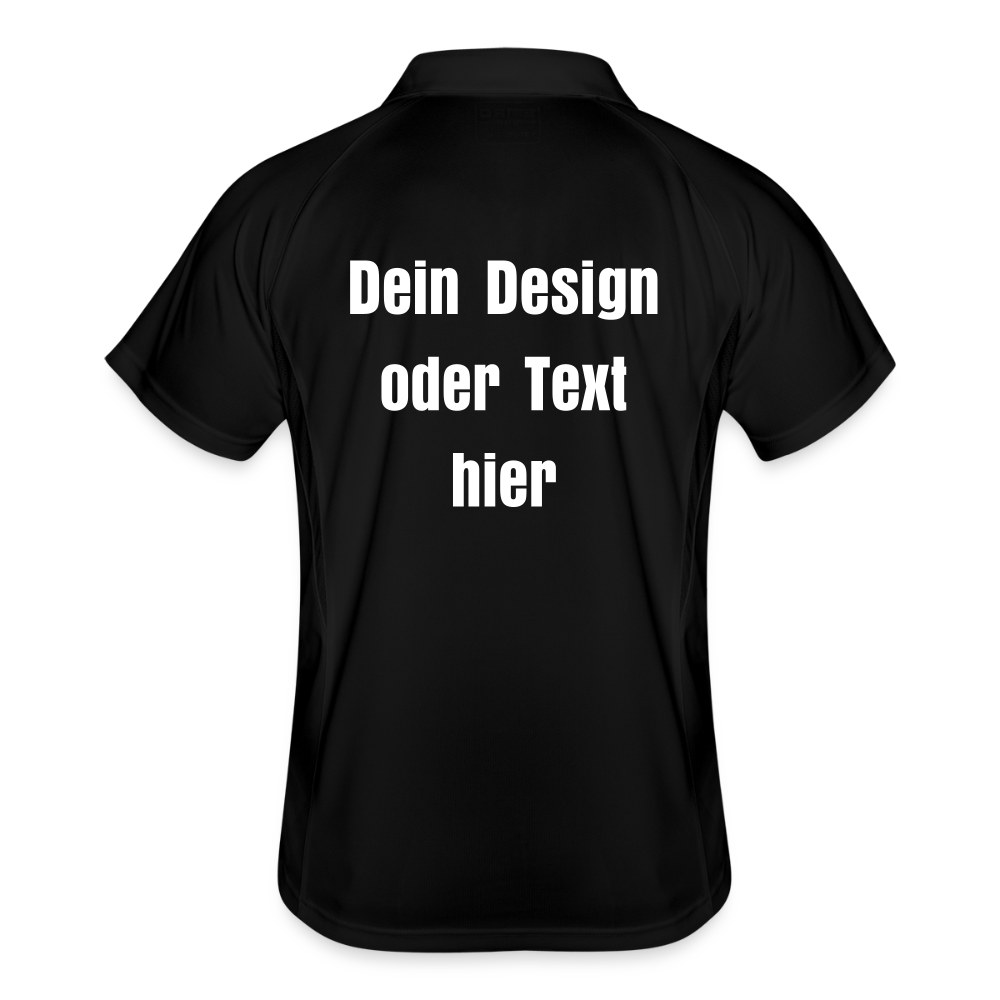 Männer Polo atmungsaktiv - personalisierbar - Schwarz/Rot