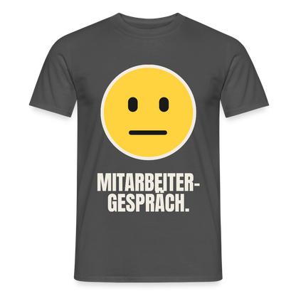 Mitarbeitergespräch. Motiv-T-Shirt für Männer, Farbe Anthrazit
