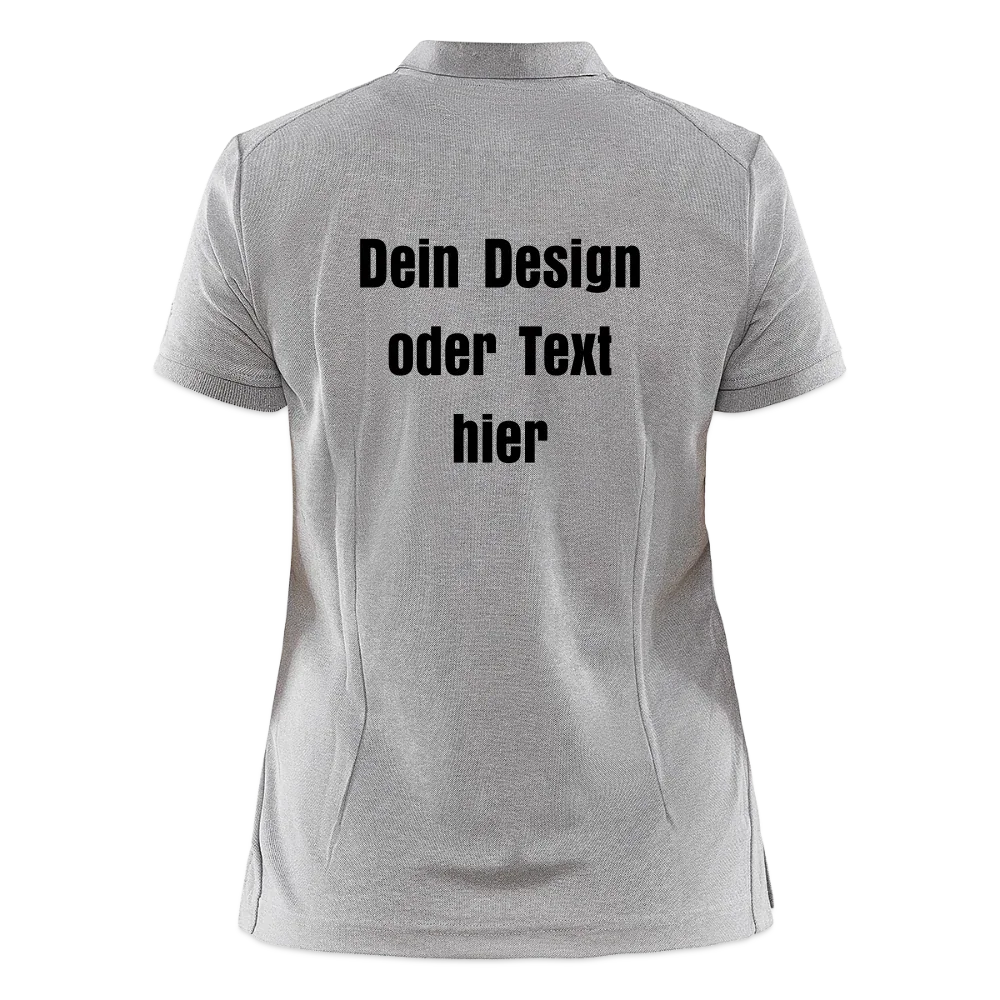 CRAFT Core Unify Frauen Polo Shirt - personalisierbar - Grau meliert