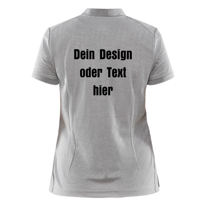 CRAFT Core Unify Frauen Polo Shirt - personalisierbar - Grau meliert