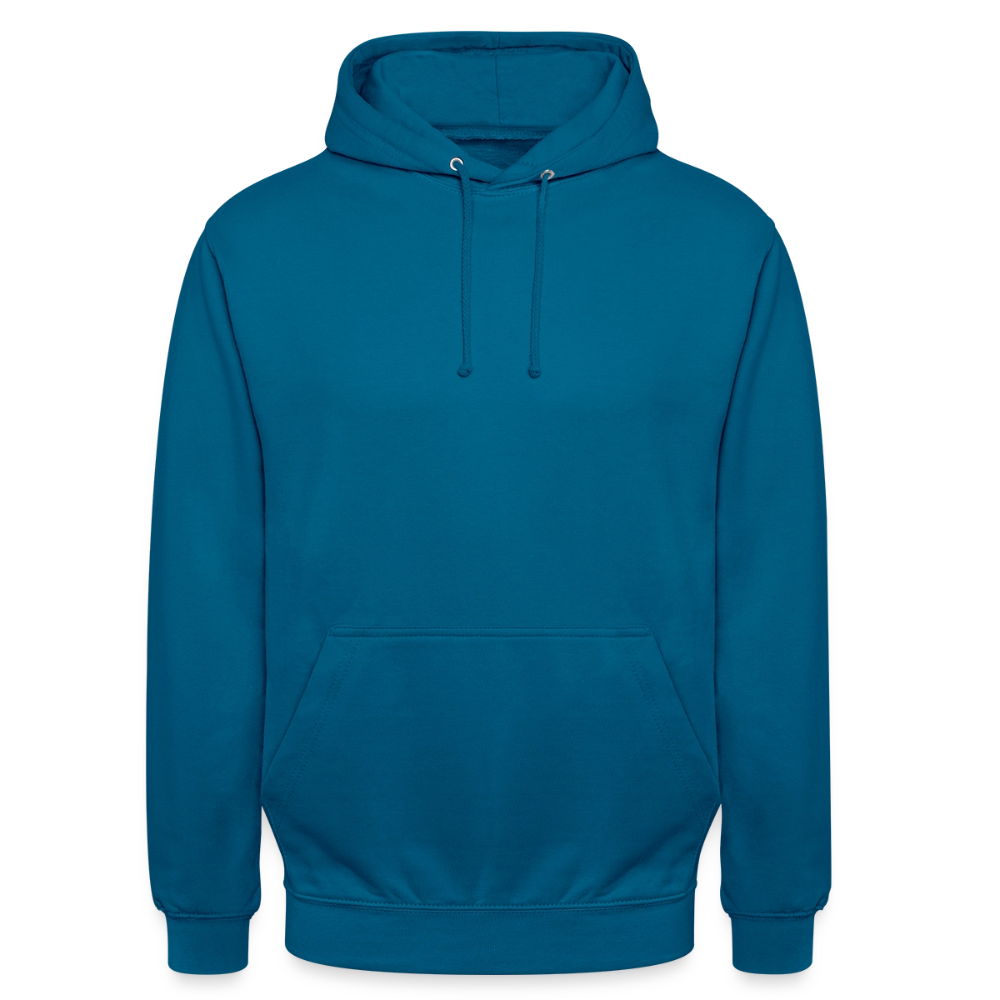 Unisex Hoodie - personalisierbare Vorder- und Rückseite - Tiefseeblau 