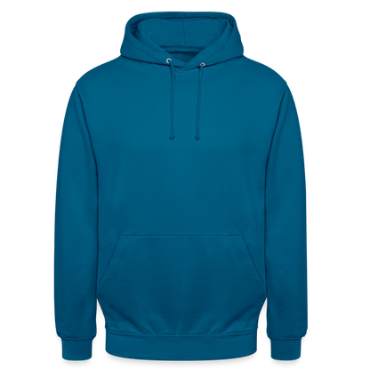 Unisex Hoodie - personalisierbare Vorder- und Rückseite - Tiefseeblau 