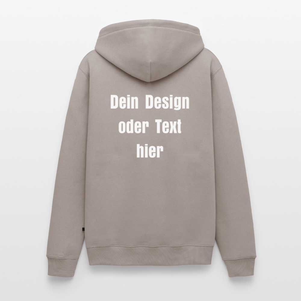 Männer Premium Hoodie - personalisierbare Vorder- und Rückseite - Taupe