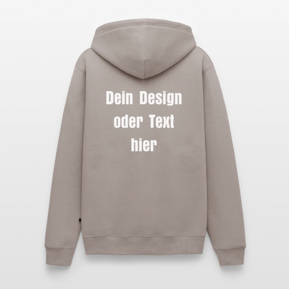 Männer Premium Hoodie - personalisierbare Vorder- und Rückseite - Taupe