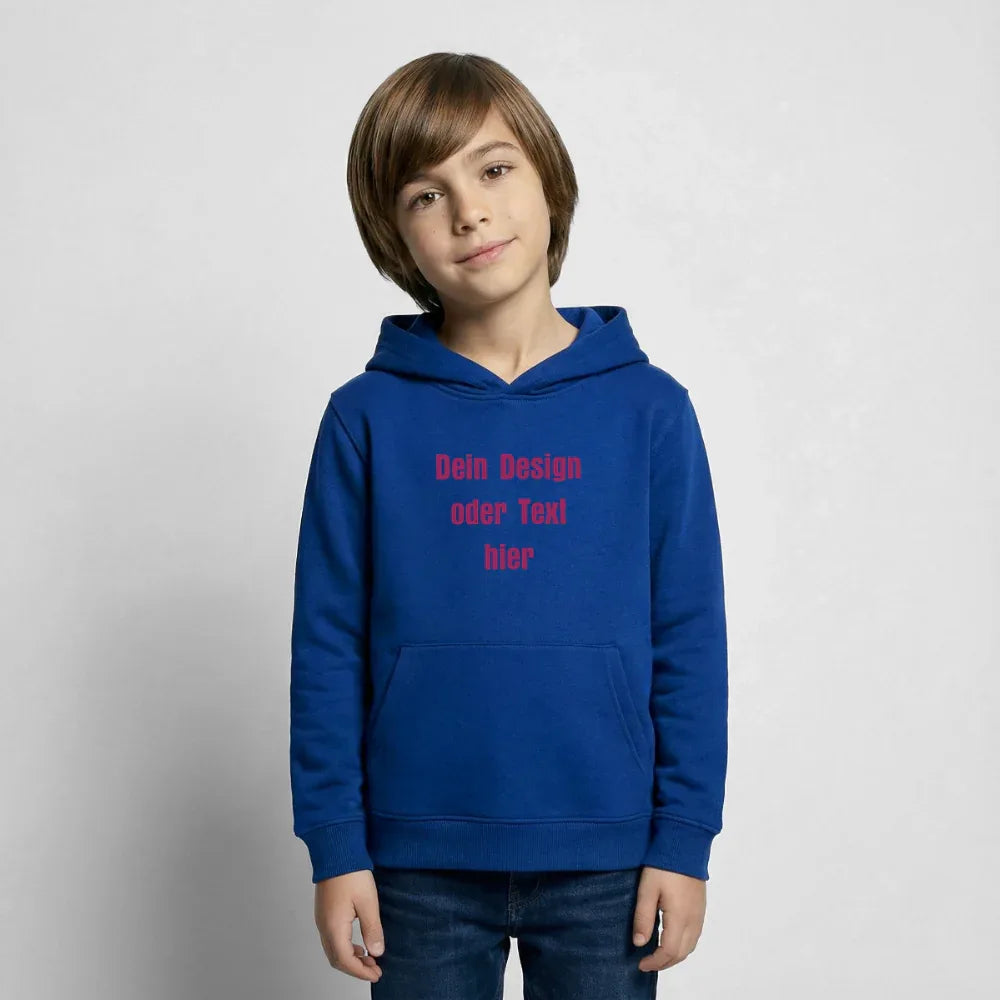 Kinder Hoodie - personalisierbare Vorder- und Rückseite - Royalblau