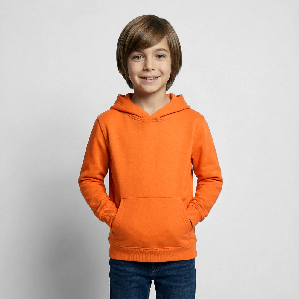 Kinder Hoodie - personalisierbare Vorder- und Rückseite - Orange