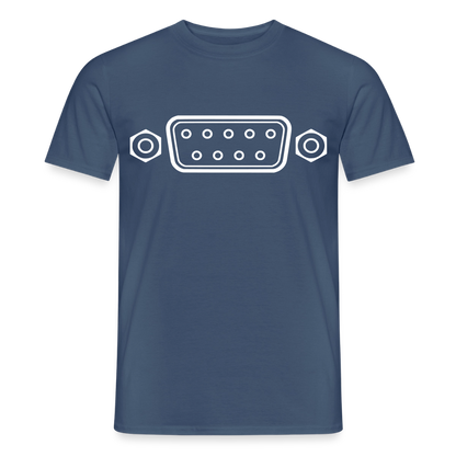 DB-9 RS-232 Retro T-Shirt für Herren - Dunkles Denimblau